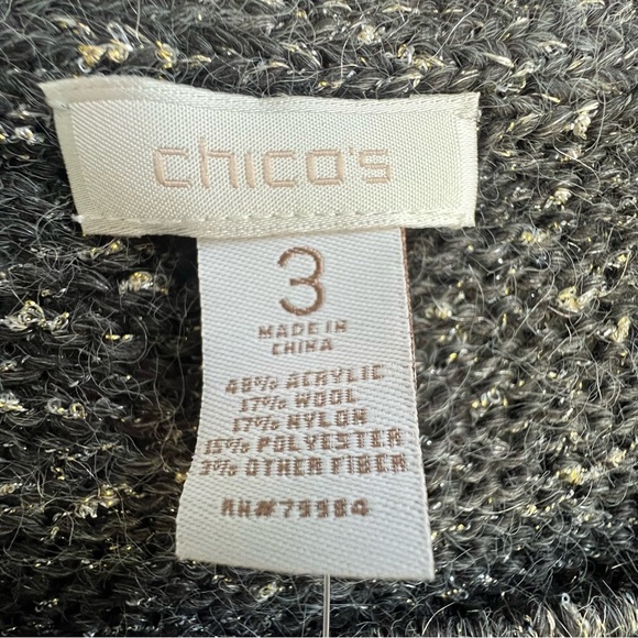 NEW Chico’s Fergie Sparkle Tank Top Sweater Size 3 (XL/ 16) Women’s Alpaca Wool - Picture 5 of 13